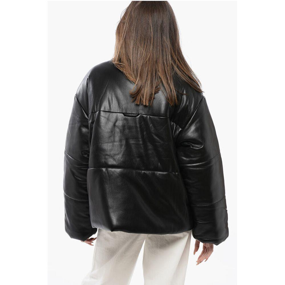 Nanushka Faux Leather HIDE Jacket wth Snap Women's Buttons