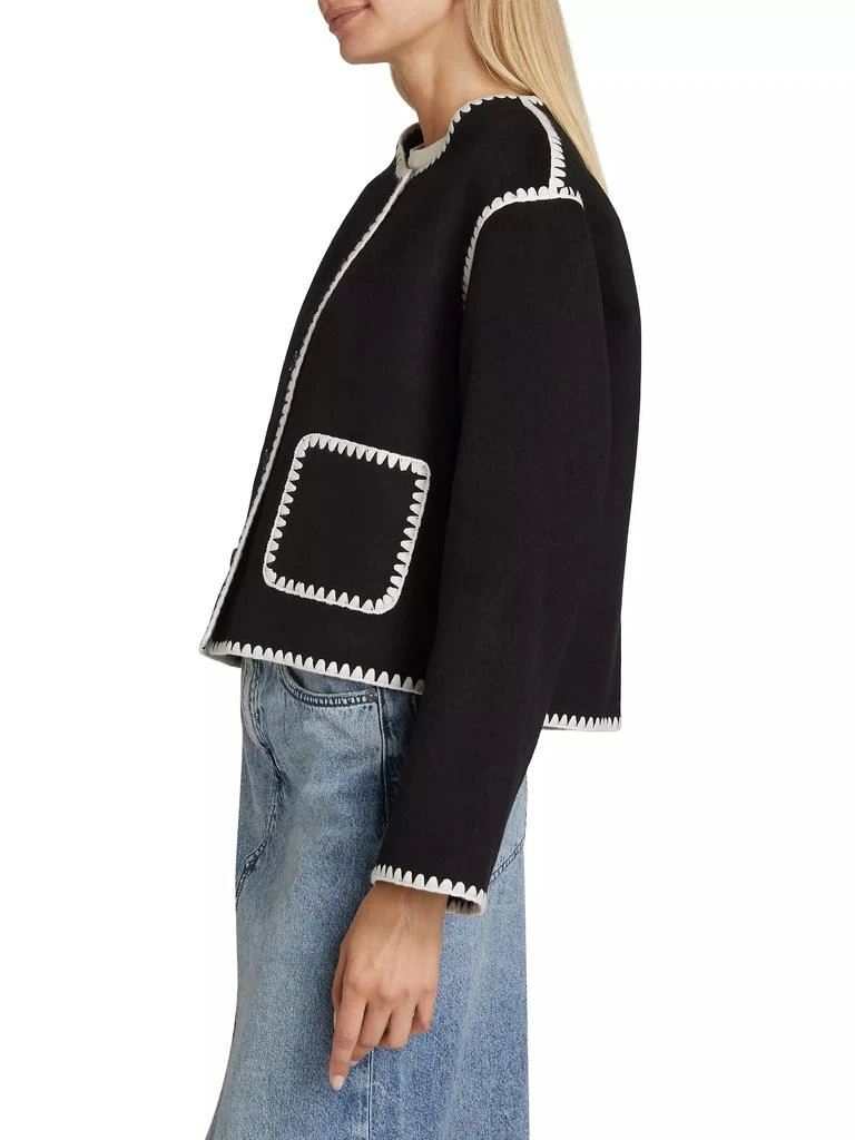 Rails Melanie Contast-Trim Wool-Blend Sweater 4