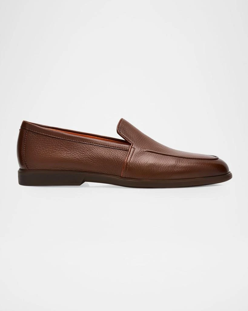 Santoni Leather Penny Loafers - Business Casual Shoes - Save  display picture 1