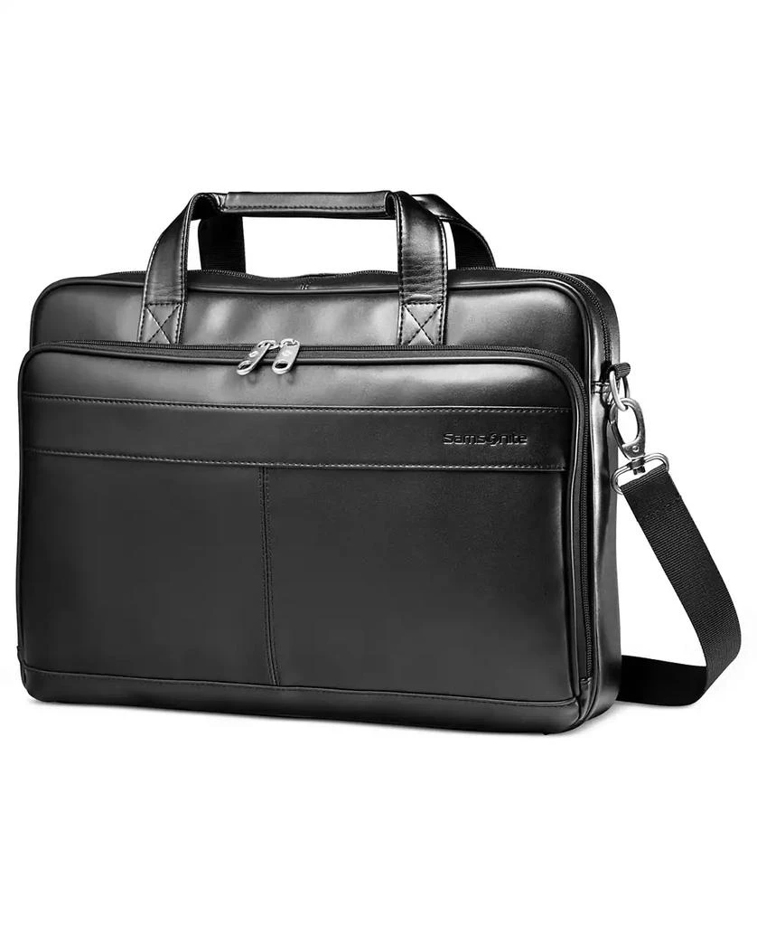 Samsonite Leather Slim Portfolio Laptop Briefcase 1