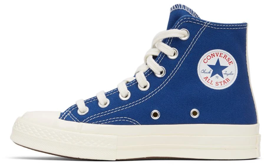 COMME des GARÇONS PLAY Blue Converse Edition Half Heart Chuck 70 High Sneakers 3