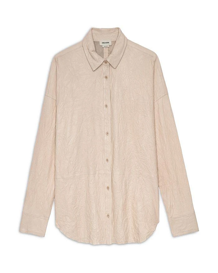 Zadig&Voltaire Tamara Crinkled Leather Shirt 4