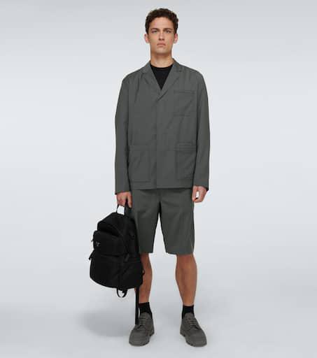 Prada Single-breasted wool poplin jacket