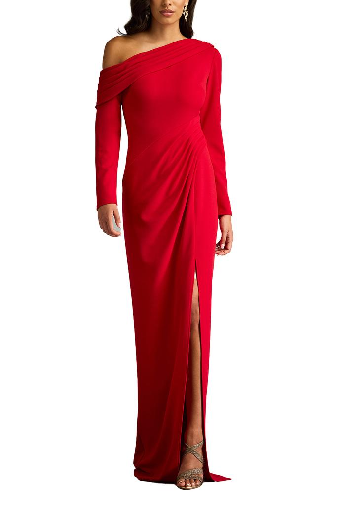 Tadashi Shoji Arison Pleated Draped Gown