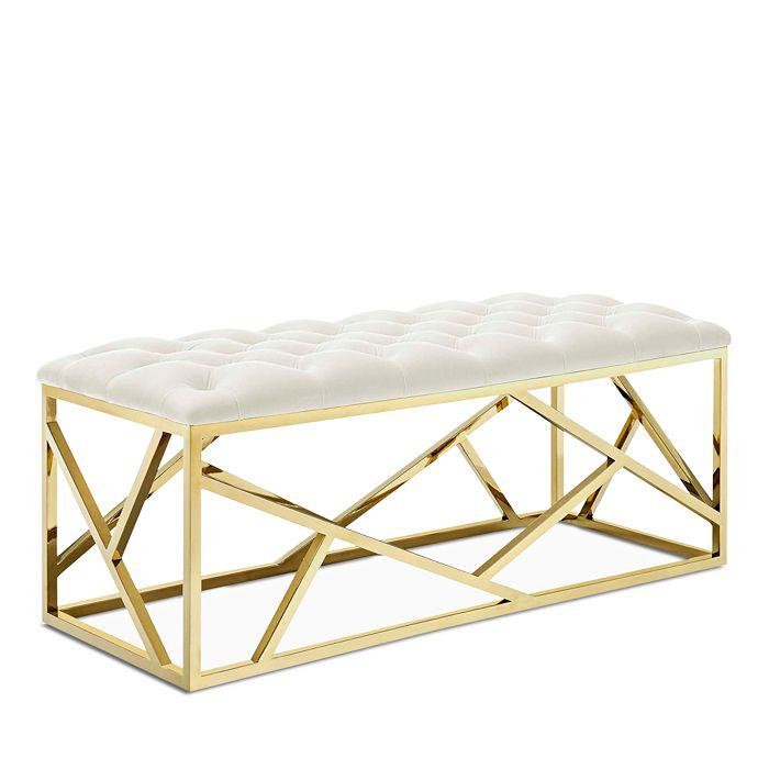 Modway Intersperse Gold Bench