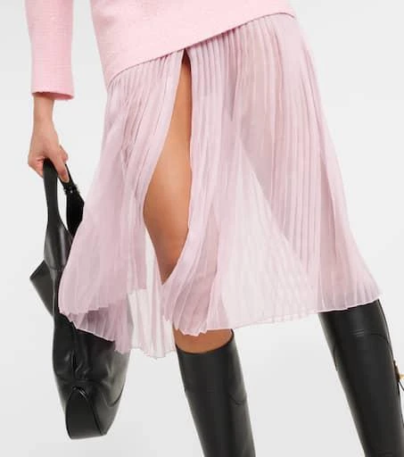 Gucci Sequined silk tweed midi skirt 5