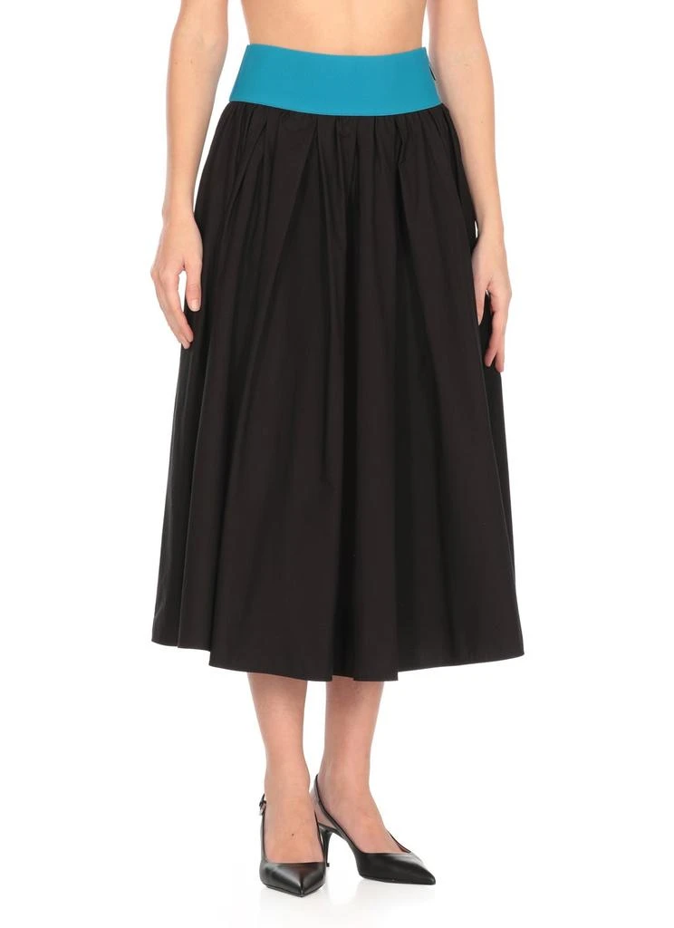 MSGM MSGM Pleated Color-Block Skirt 2