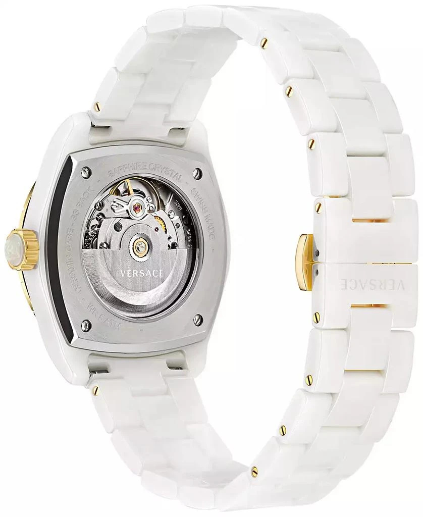 Versace Women's Swiss Automatic DV One Diamond (1/2 ct. t.w.) White Ceramic Bracelet Watch 40mm 3