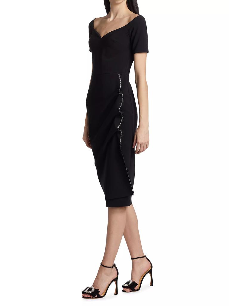 Chiara Boni La Petite Robe Sultana Ruffle Bodycon Midi Dress