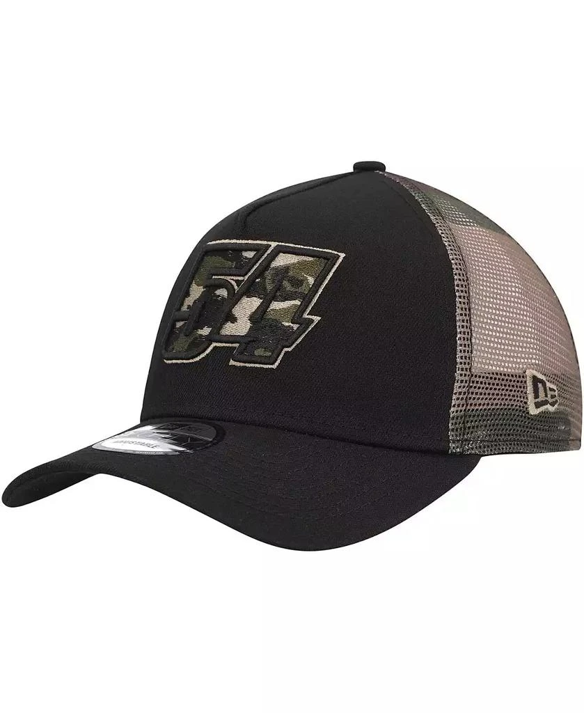 New Era Men's Black, Camo Ty Gibbs A-Frame Trucker 9FORTY Snapback Hat 1