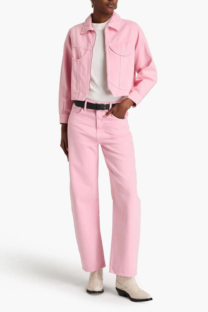 FRAME High-rise barrel-leg jeans 2
