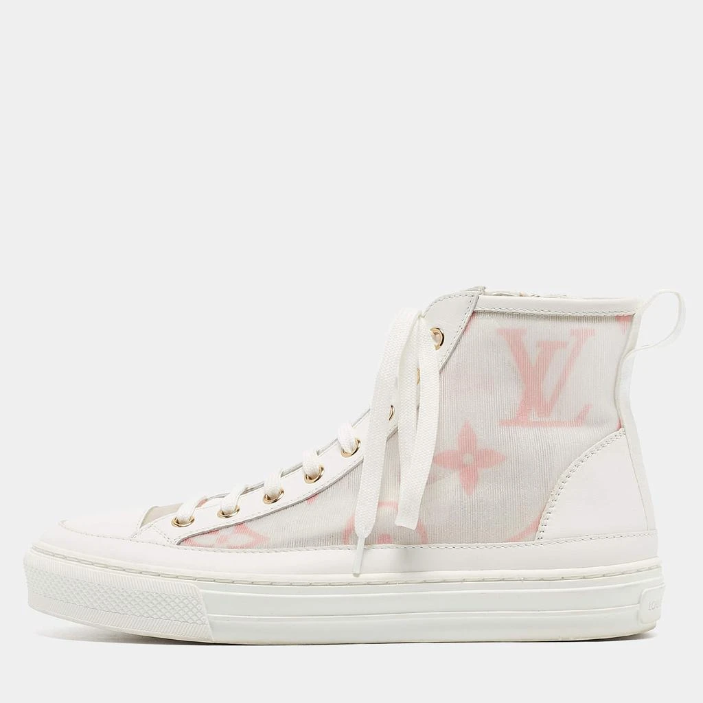 Louis Vuitton Louis Vuitton White Leather Mesh and Leather Stellar Sneakers Size 37.5 1