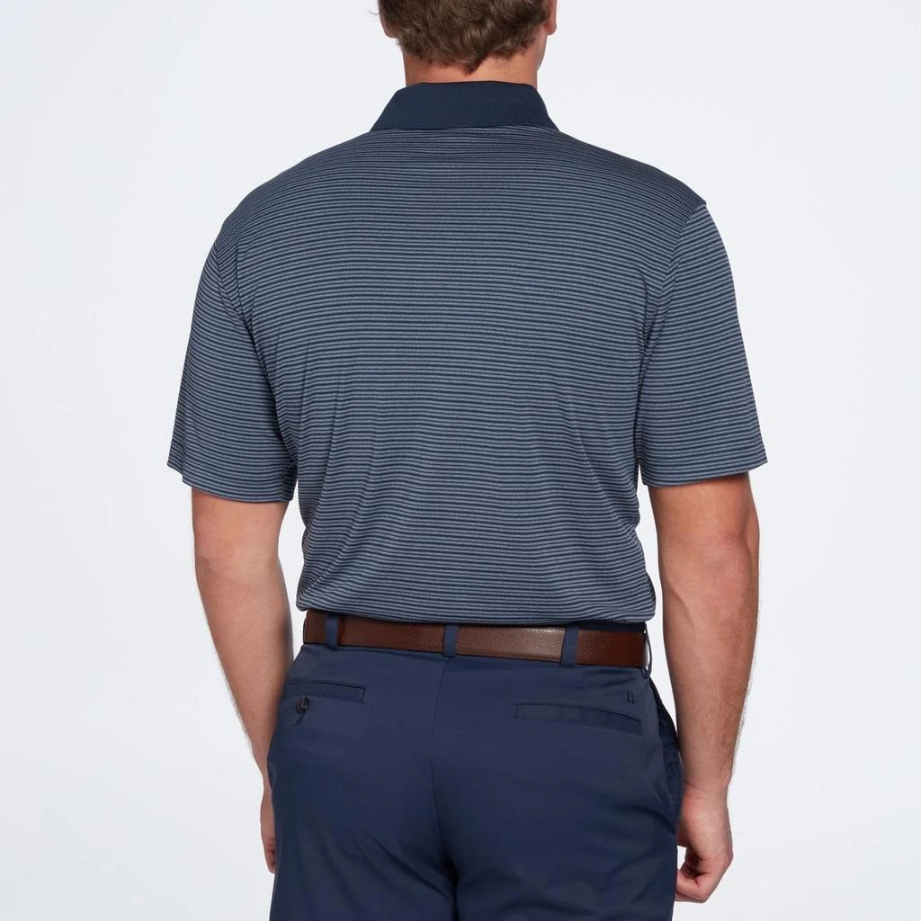 Walter Hagen Essentials Polo Shirt Mens Blue Striped Golf Performance SRT646 4