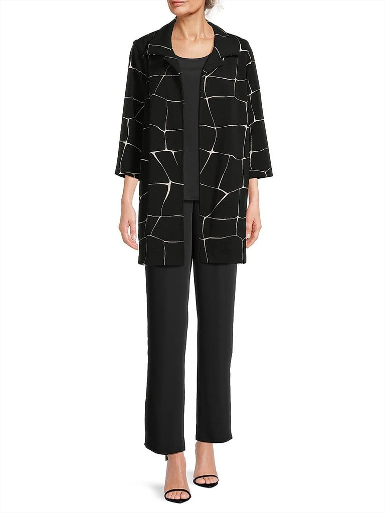 Caroline Rose Graphic-Knit Open Jacket 2