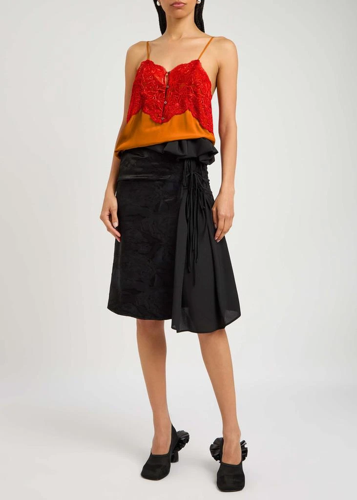 Dries Van Noten Callie lace-embellished chiffon top 4