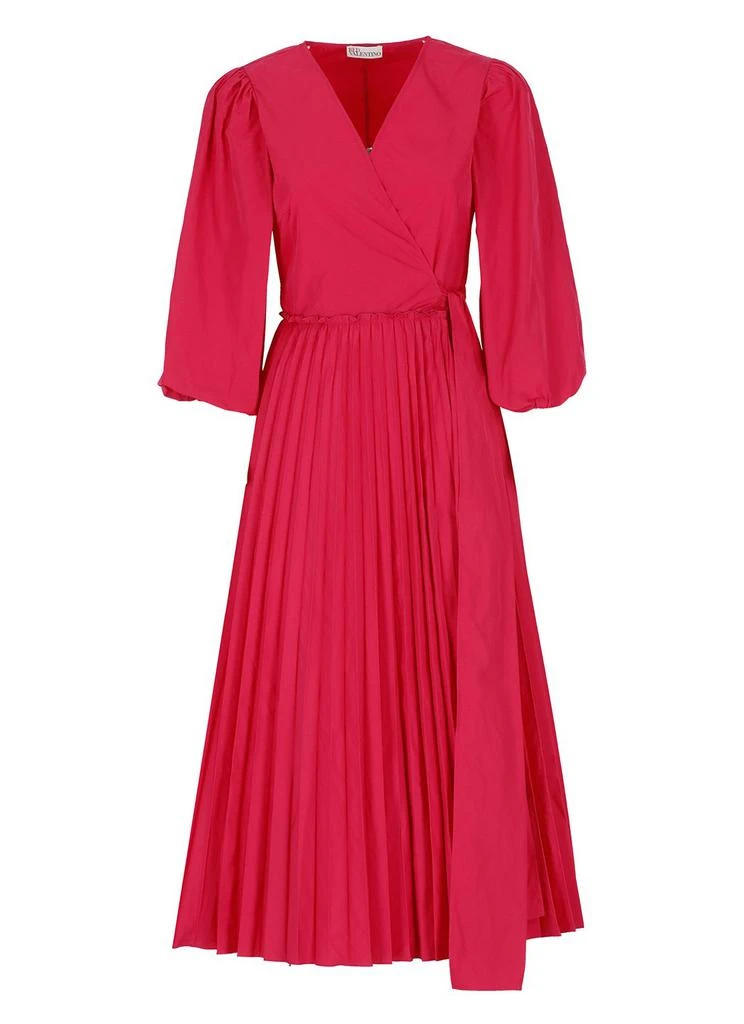 RED Valentino REDValentino Bow Detailed V-Neck Midi Dress 1