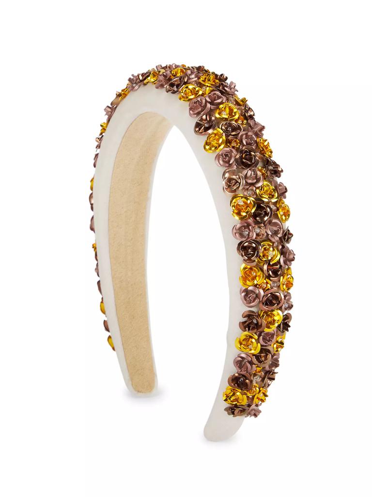 Bari Lynn Girl's Mini Flower Embellished Headband