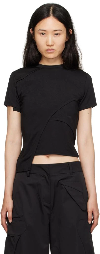 HELIOT EMIL Black Deconstructed T-Shirt 1