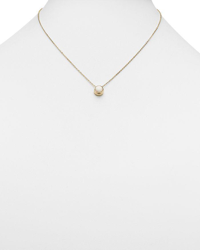 Bloomingdale's Opal Bezel Set Pendant Necklace in 14K Yellow Gold, 18"  - Exclusive