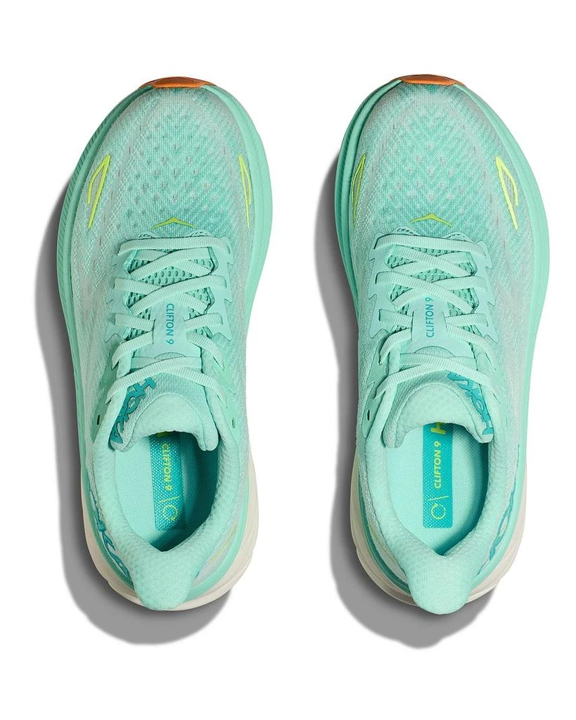 Hoka One One Women
s Clifton 9 Running Sneakers in Seafoam 3