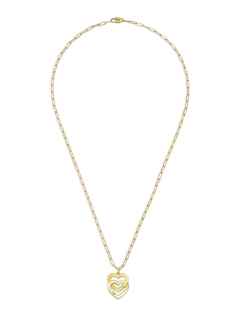 Dinh Van Double Coeurs 18K Yellow Gold Pendant Necklace