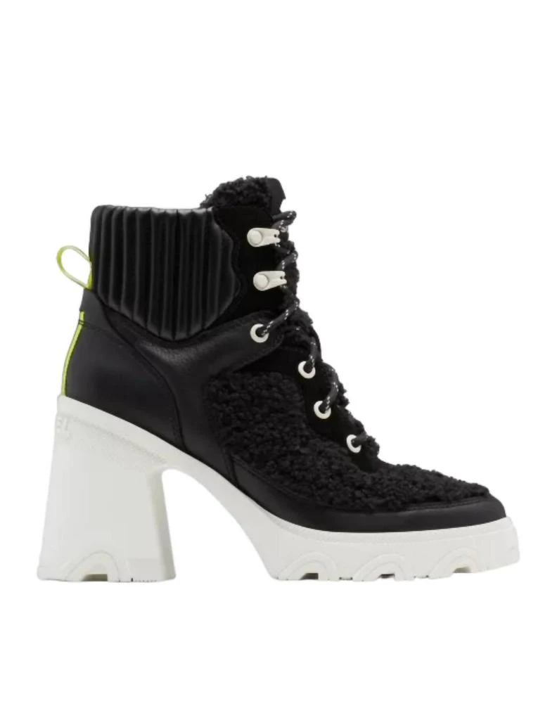 Sorel Brex Heel Cozy Boots In Black, Sea Salt 1