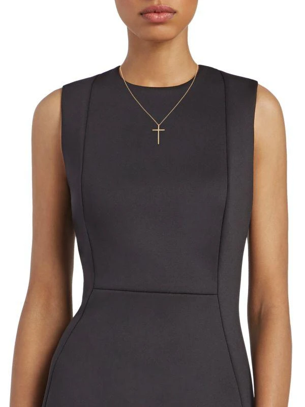 Effy 14K Yellow Gold & Diamond Cross Pendant Necklace 2