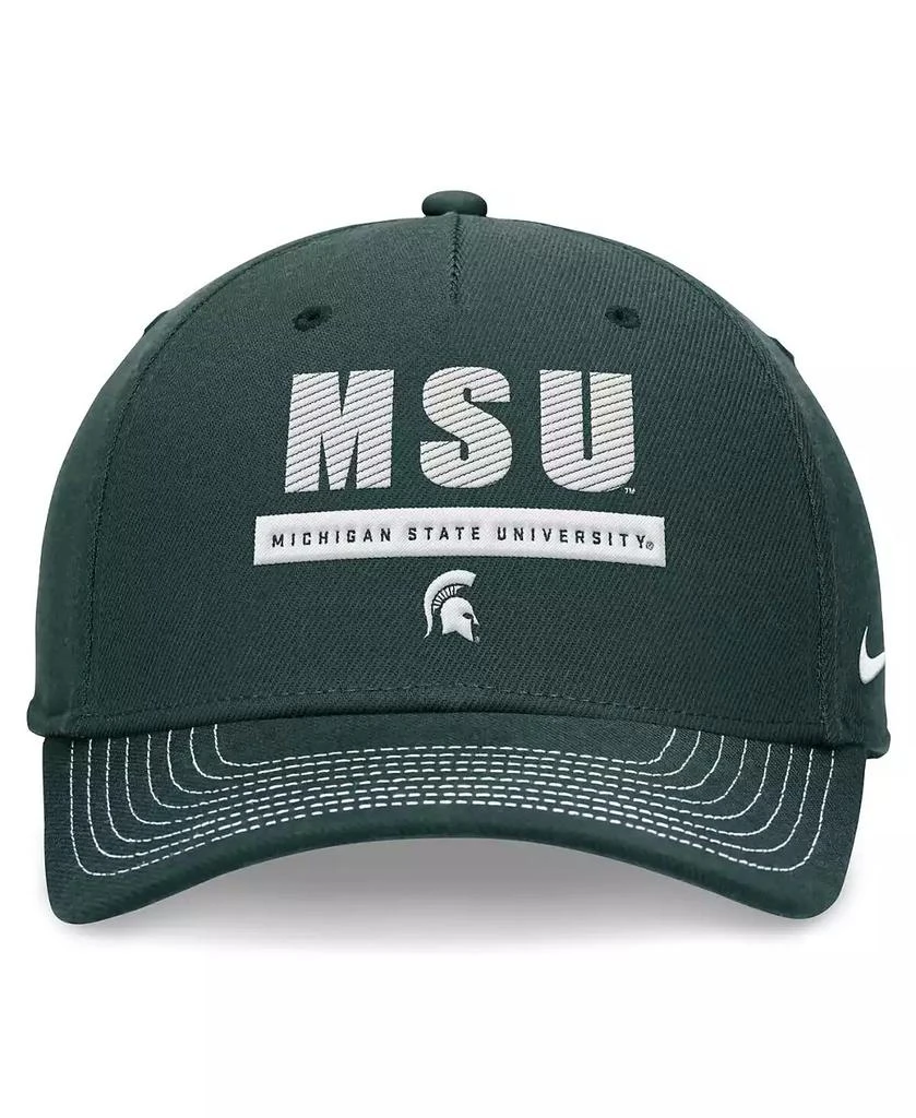 NIKE Men's and Women's Green Michigan State Spartans 2024 Sideline Adjustable Hat 4