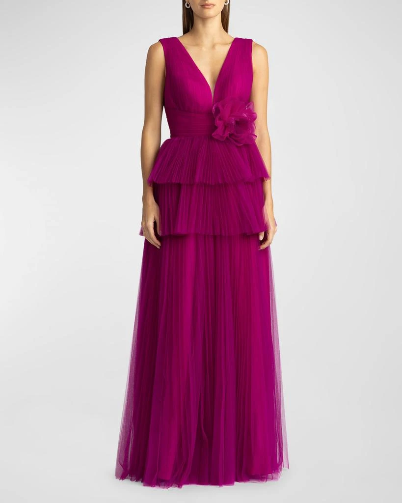 Zac Posen Tiered Pleated Tulle Gown 2