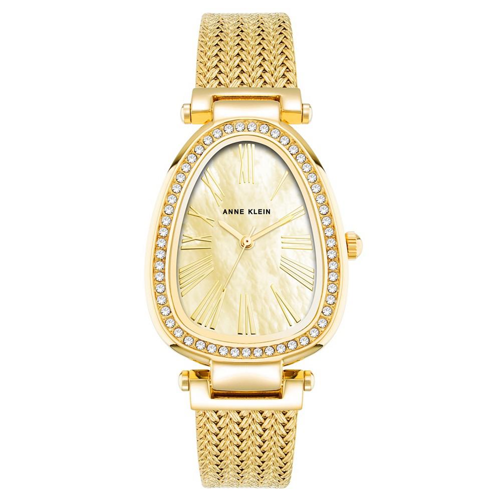 Anne Klein Women's Quartz Gold-Tone Stainless Steel Mesh Watch