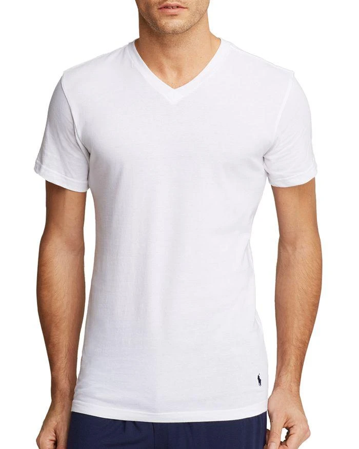 Ralph Lauren Slim Fit V-Neck Undershirt, Pack of 3 2