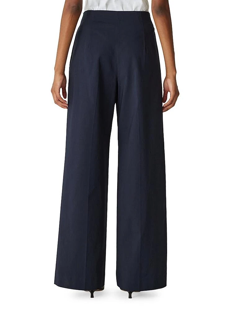 Rebecca Taylor Cotton Sateen Wide-Leg Trousers 5