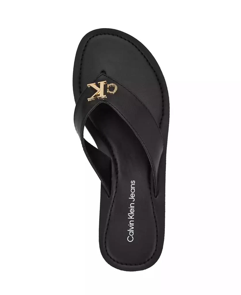Calvin Klein Women's Jaimze Logo Thong Sandals 4