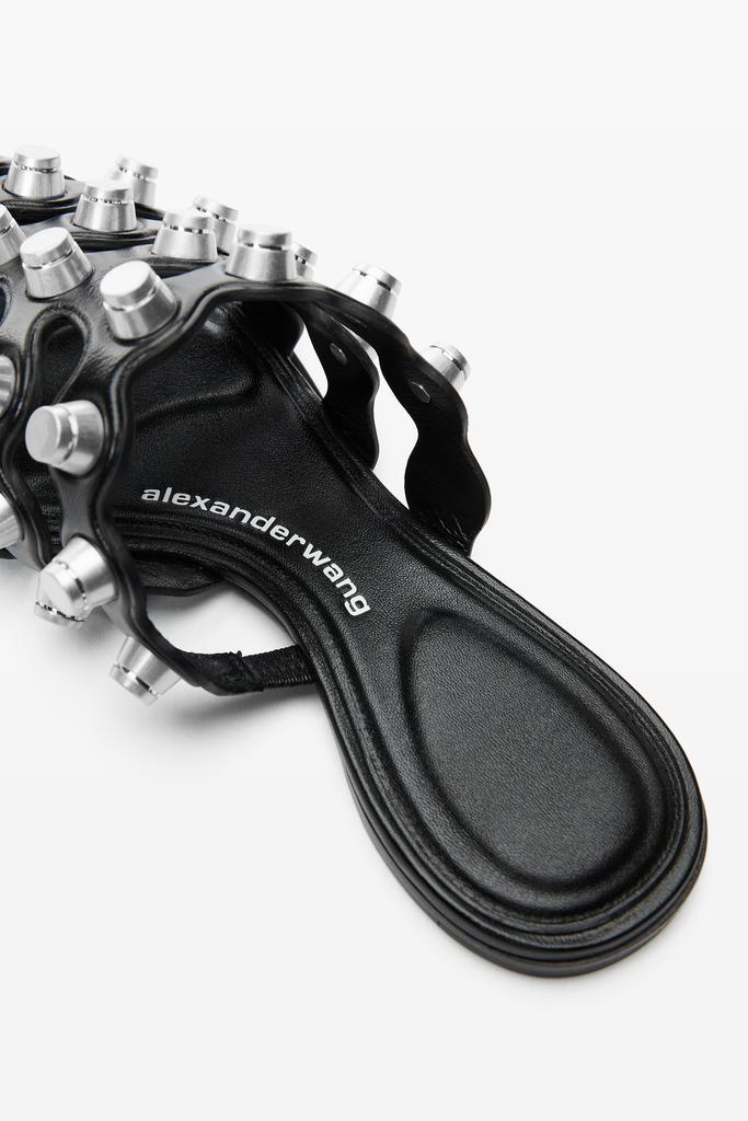 【関税&送料込】Alexander Wang Black Leather Rexa Slippers Alexander Wang Rexa Cage Slide in Leather - Slippers