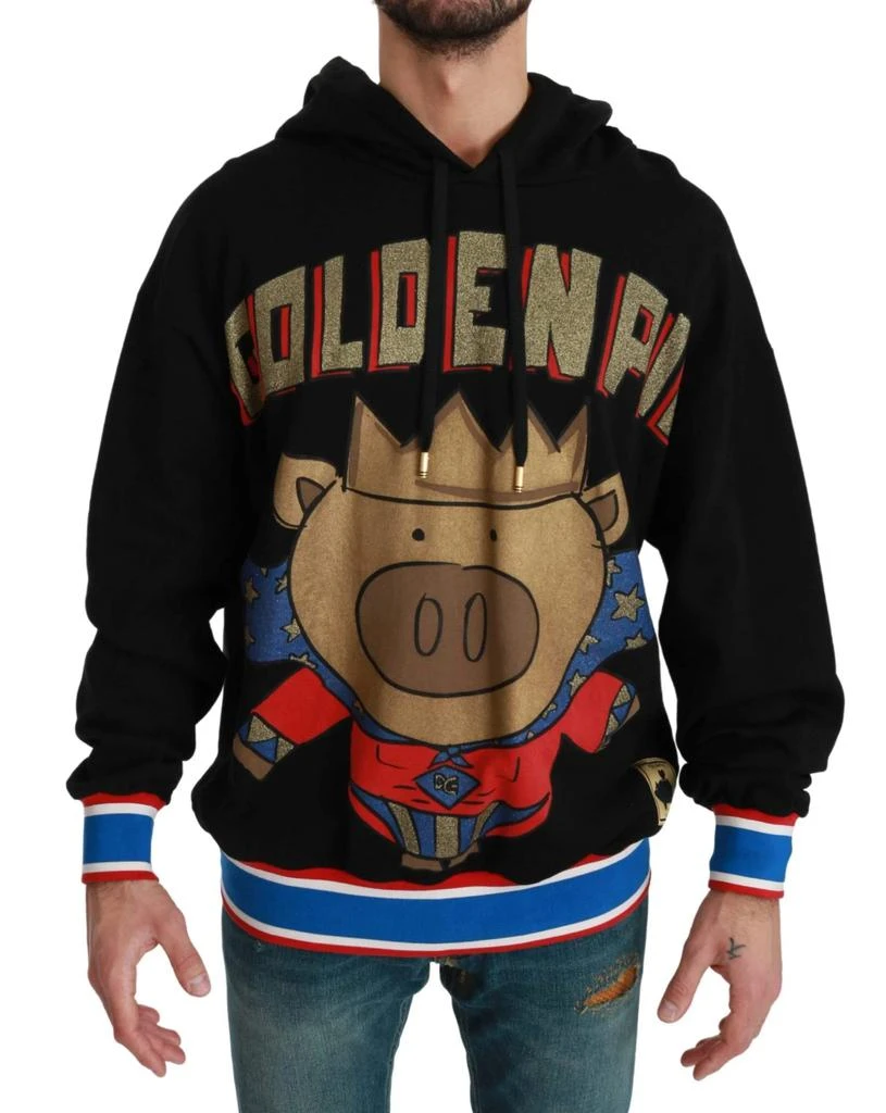 Dolce & Gabbana Dolce & Gabbana  Black Sweater Pig of the Year Hooded 1