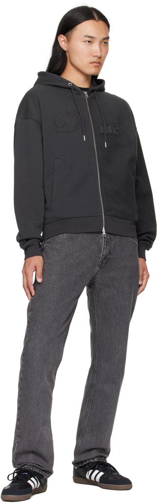 Shop Black Reverse French Terry Zip Hoodie on Sale at BeyondStyle