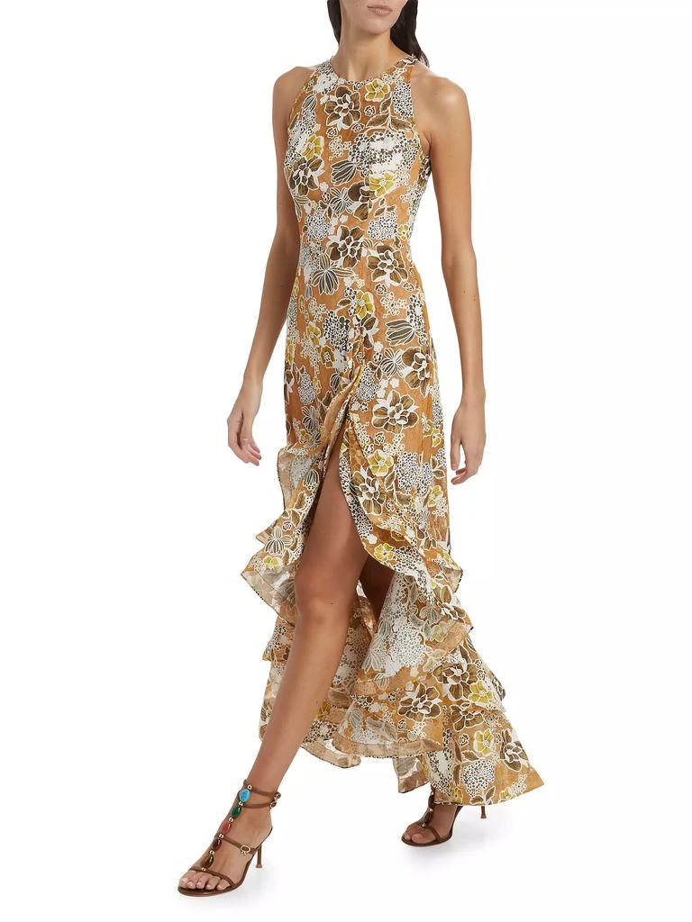 BRONX AND BANCO Sicilia Floral Ruffled Midi-Dress 4
