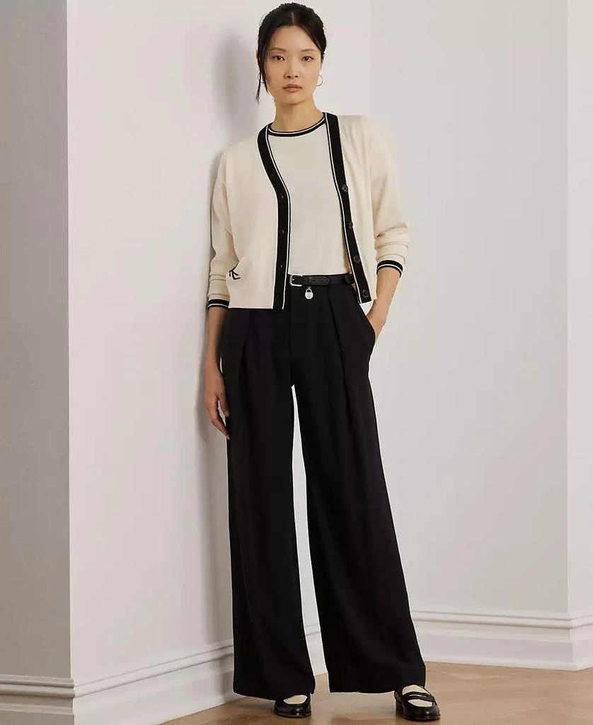 Ralph Lauren Women's Two-Tone Cotton-Blend Cardigan 4