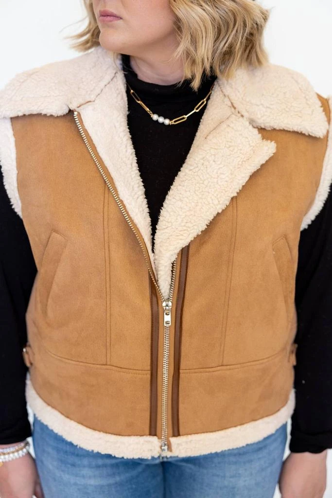 HYFVE The Montana Suede Vest In Brown 2