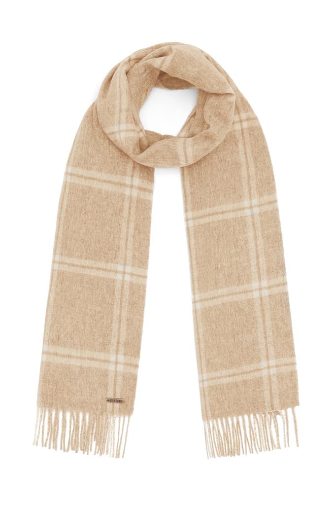 Hortons England Hortons England - 100% Lambswool Checked Scarf - Sand