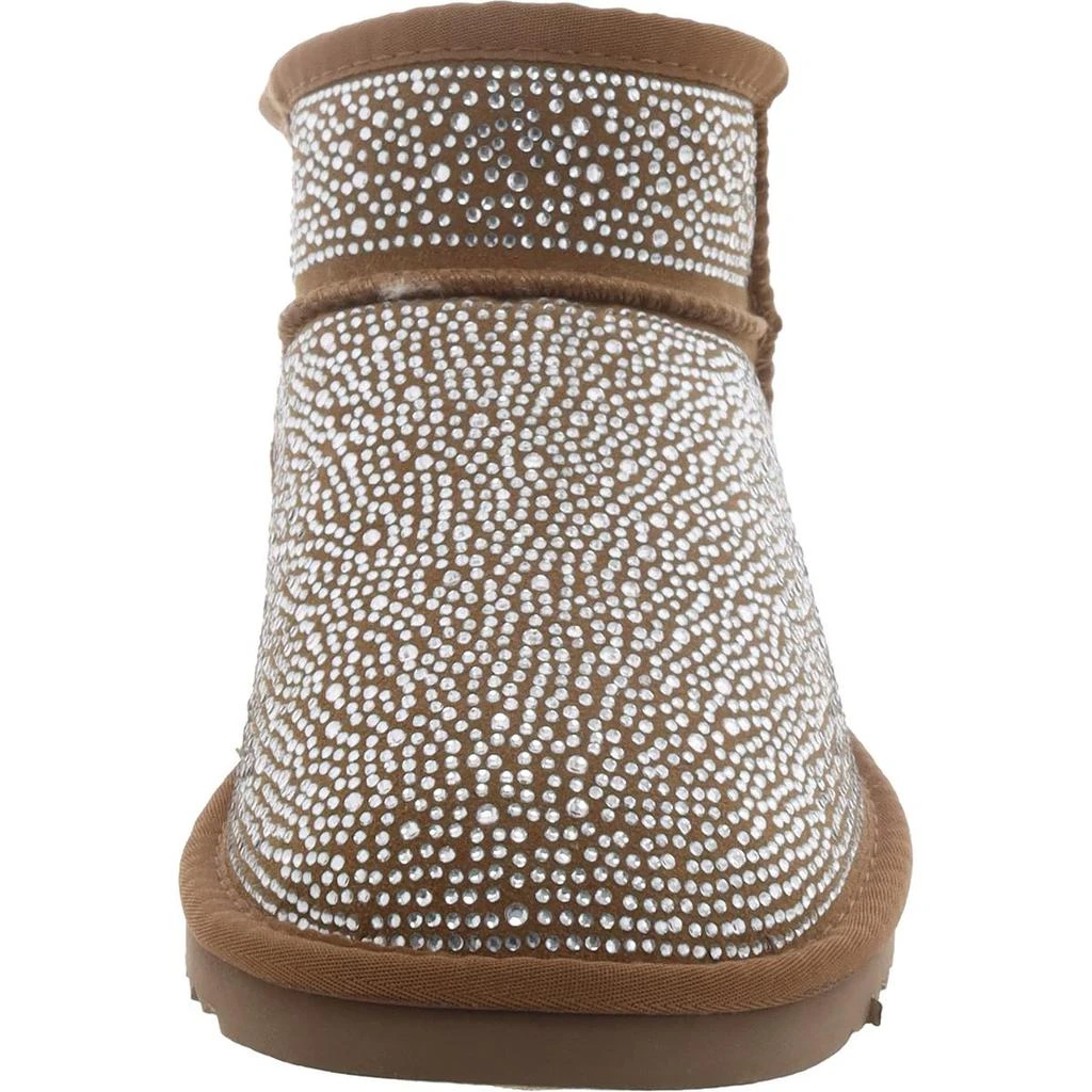 INC International Womens Canvas Rhinestone Shearling Boots 2