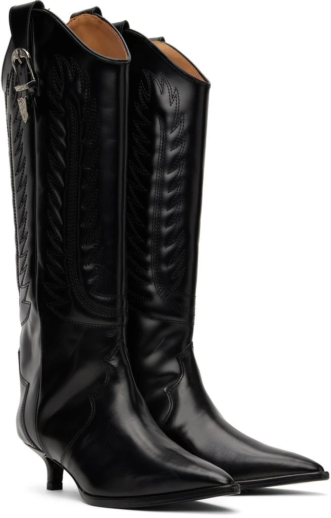 Toga Pulla Black Western Tall Boots 4