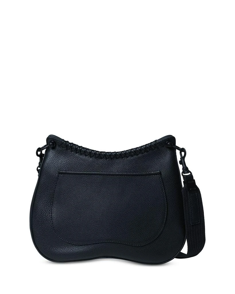 Callista Medium Saddle Bag Black Grained Leather 5