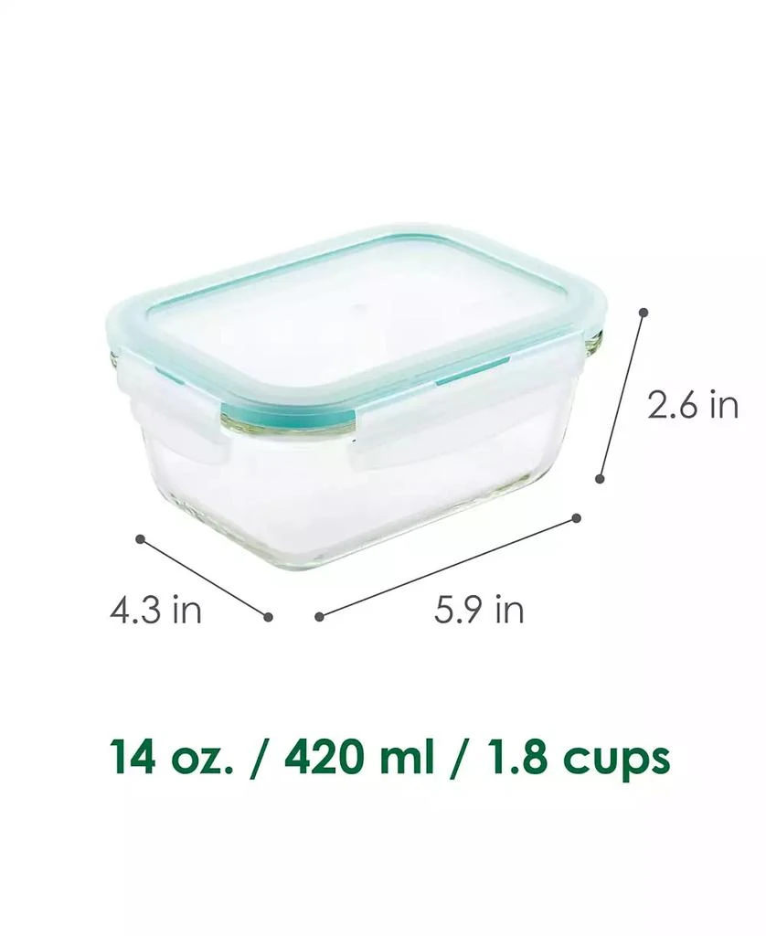 Lock & Lock Purely Better™ Glass 8-Pc. Rectangular 14-Oz. Food Storage Containers 3