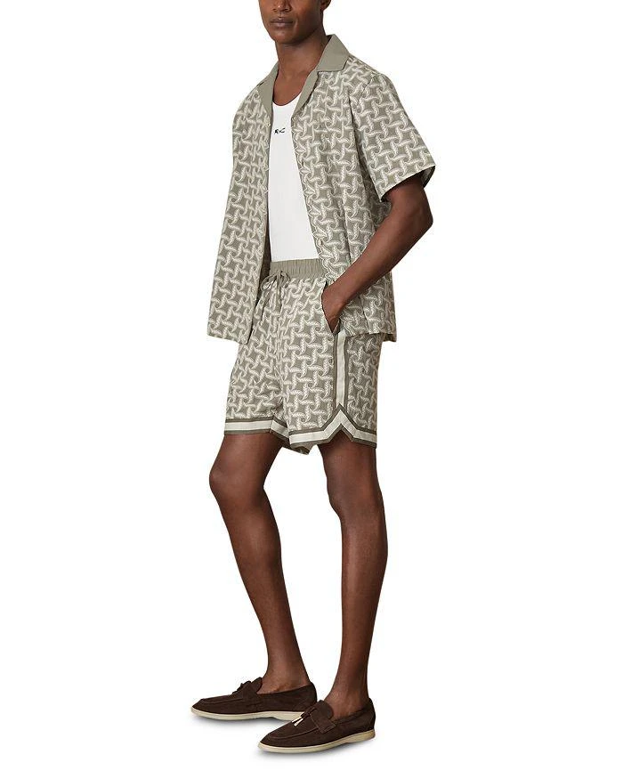 REISS Embroidered Drawstring 7.3" Shorts 2