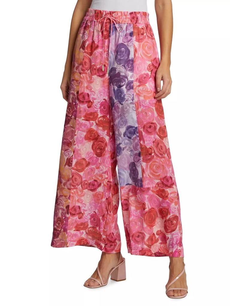 Aje Vision Floral Linen Wide-Leg Pants 3
