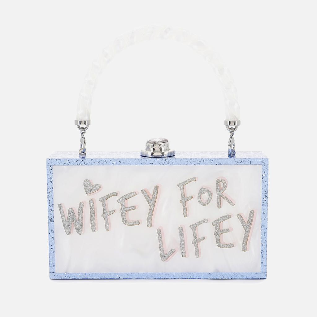 Sophia Webster Sophia Webster Cleo Wifey For Lifey Acrylic Clutch Bag