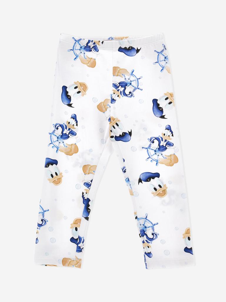 MONNALISA Monnalisa Girls Donald Duck Leggings in White