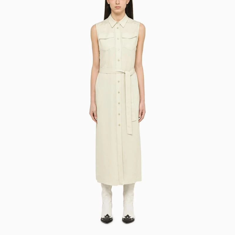 Calvin Klein MIDI IVORY CHEMISIER DRESS 1