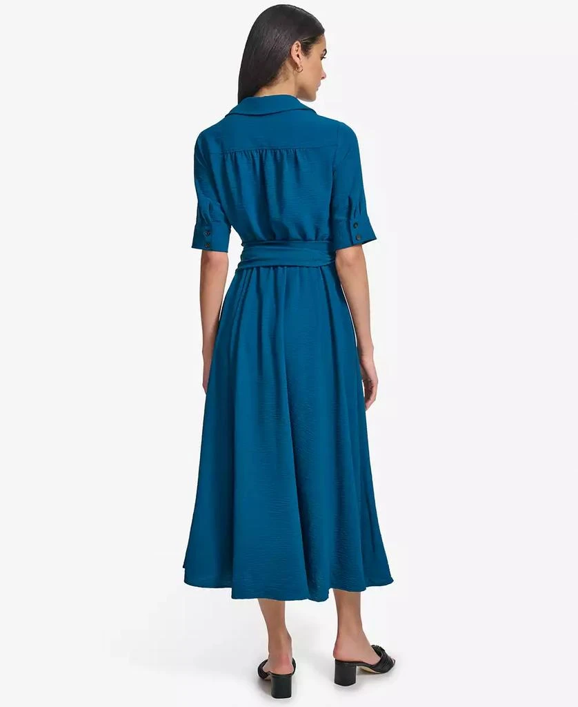 Calvin Klein Women's Tie-Waist Elbow-Sleeve Shirtdress 2